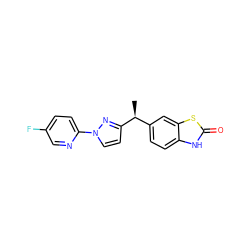 C[C@@H](c1ccc2[nH]c(=O)sc2c1)c1ccn(-c2ccc(F)cn2)n1 ZINC000653878855