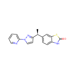 C[C@@H](c1ccc2[nH]c(=O)sc2c1)c1ccn(-c2ccccn2)n1 ZINC000653861617