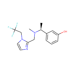 C[C@@H](c1cccc(O)c1)N(C)Cc1nccn1CC(F)(F)F ZINC000071897184