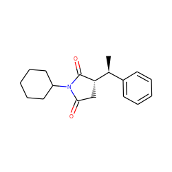 C[C@@H](c1ccccc1)[C@@H]1CC(=O)N(C2CCCCC2)C1=O ZINC000000620528