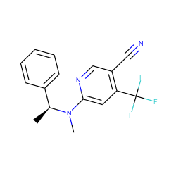 C[C@@H](c1ccccc1)N(C)c1cc(C(F)(F)F)c(C#N)cn1 ZINC000028950643