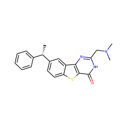 C[C@@H](c1ccccc1)c1ccc2sc3c(=O)[nH]c(CN(C)C)nc3c2c1 ZINC000045285108