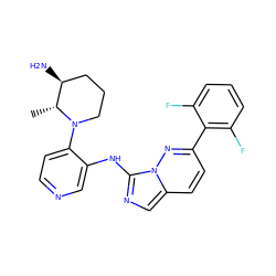 C[C@@H]1[C@@H](N)CCCN1c1ccncc1Nc1ncc2ccc(-c3c(F)cccc3F)nn12 ZINC000142918256