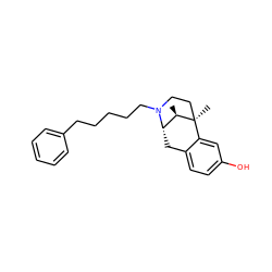 C[C@@H]1[C@@H]2Cc3ccc(O)cc3[C@]1(C)CCN2CCCCCc1ccccc1 ZINC000100640251