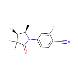 C[C@@H]1[C@H](O)C(C)(C)C(=O)N1c1ccc(C#N)c(Cl)c1 ZINC000116750823