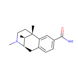 C[C@@H]1[C@H]2Cc3ccc(C(N)=O)cc3[C@@]1(C)CCN2C ZINC000169292645