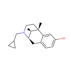 C[C@@H]1[C@H]2Cc3ccc(O)cc3[C@@]1(C)CCN2CC1CC1 ZINC000100091811