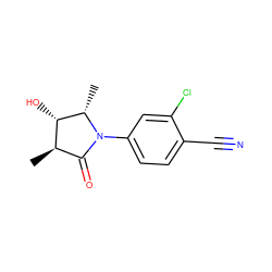 C[C@@H]1C(=O)N(c2ccc(C#N)c(Cl)c2)[C@@H](C)[C@H]1O ZINC000116747755