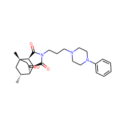 C[C@@H]1C[C@@]2(C)CC(=O)[C@H]1[C@@H]1C(=O)N(CCCN3CCN(c4ccccc4)CC3)C(=O)[C@@H]12 ZINC000253665619