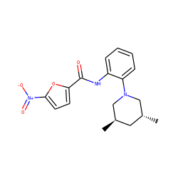 C[C@@H]1C[C@@H](C)CN(c2ccccc2NC(=O)c2ccc([N+](=O)[O-])o2)C1 ZINC000028960247