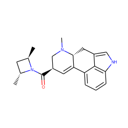 C[C@@H]1C[C@@H](C)N1C(=O)[C@@H]1C=C2c3cccc4[nH]cc(c34)C[C@H]2N(C)C1 ZINC000013491359