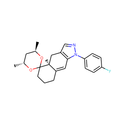 C[C@@H]1C[C@@H](C)OC2(CCCC3=Cc4c(cnn4-c4ccc(F)cc4)C[C@@]32C)O1 ZINC000028523006