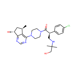 C[C@@H]1C[C@@H](O)c2ncnc(N3CCN(C(=O)[C@H](CNC(C)(C)CO)c4ccc(Cl)cc4)CC3)c21 ZINC000043206366