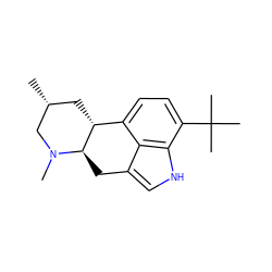 C[C@@H]1C[C@@H]2c3ccc(C(C)(C)C)c4[nH]cc(c34)C[C@H]2N(C)C1 ZINC000034800944