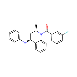 C[C@@H]1C[C@H](Nc2ccccc2)c2ccccc2N1C(=O)c1cccc(F)c1 ZINC000000855960