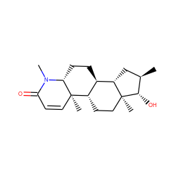 C[C@@H]1C[C@H]2[C@@H]3CC[C@H]4N(C)C(=O)C=C[C@]4(C)[C@H]3CC[C@]2(C)[C@H]1O ZINC000034322187