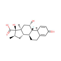 C[C@@H]1C[C@H]2[C@@H]3CCC4=CC(=O)C=C[C@]4(C)[C@@]3(F)[C@@H](O)C[C@]2(C)[C@@]1(O)C(=O)O ZINC000028383270