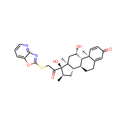 C[C@@H]1C[C@H]2[C@@H]3CCC4=CC(=O)C=C[C@]4(C)[C@H]3[C@@H](O)C[C@]2(C)[C@@]1(O)C(=O)CSc1nc2ncccc2o1 ZINC000073223097