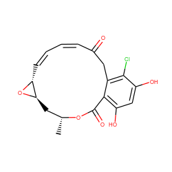 C[C@@H]1C[C@H]2O[C@@H]2/C=C\C=C\C(=O)Cc2c(Cl)c(O)cc(O)c2C(=O)O1 ZINC000013521629