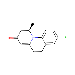 C[C@@H]1CC(=O)C=C2CCc3cc(Cl)ccc3N21 ZINC000013813844