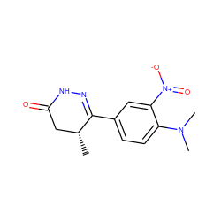 C[C@@H]1CC(=O)NN=C1c1ccc(N(C)C)c([N+](=O)[O-])c1 ZINC000004178764