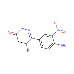 C[C@@H]1CC(=O)NN=C1c1ccc(N)c([N+](=O)[O-])c1 ZINC000003878059