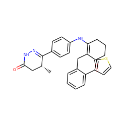 C[C@@H]1CC(=O)NN=C1c1ccc(NC2=C(Cc3ccccc3-c3ccsc3)C(=O)CCC2)cc1 ZINC000027316980