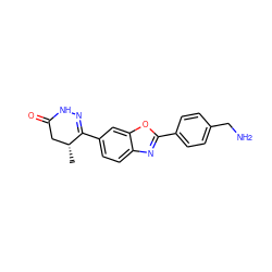 C[C@@H]1CC(=O)NN=C1c1ccc2nc(-c3ccc(CN)cc3)oc2c1 ZINC000168469993