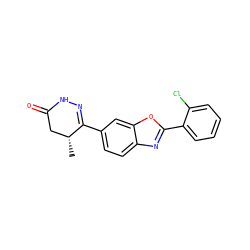 C[C@@H]1CC(=O)NN=C1c1ccc2nc(-c3ccccc3Cl)oc2c1 ZINC000168937722