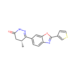 C[C@@H]1CC(=O)NN=C1c1ccc2nc(-c3ccsc3)oc2c1 ZINC000169147411