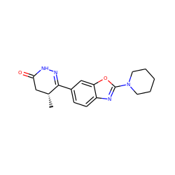 C[C@@H]1CC(=O)NN=C1c1ccc2nc(N3CCCCC3)oc2c1 ZINC000169174038