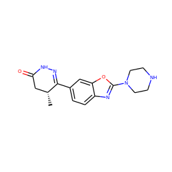 C[C@@H]1CC(=O)NN=C1c1ccc2nc(N3CCNCC3)oc2c1 ZINC000138738820