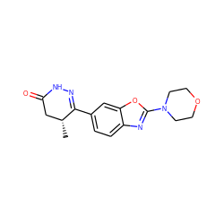 C[C@@H]1CC(=O)NN=C1c1ccc2nc(N3CCOCC3)oc2c1 ZINC000169154144