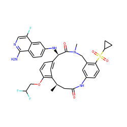 C[C@@H]1CC(=O)Nc2ccc(S(=O)(=O)C3CC3)c(c2)CN(C)C(=O)[C@H](Nc2ccc3c(N)ncc(F)c3c2)c2ccc(OCC(F)F)c1c2 ZINC000221943577