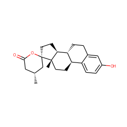 C[C@@H]1CC(=O)O[C@]2(CC[C@H]3[C@@H]4CCc5cc(O)ccc5[C@H]4CC[C@@]32C)C1 ZINC000040408172