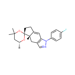 C[C@@H]1CC(C)(C)O[C@@]2(CCC3=Cc4c(cnn4-c4ccc(F)cc4)C[C@@]32C)O1 ZINC000028525214