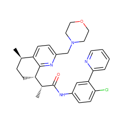 C[C@@H]1CC[C@@H]([C@@H](C)C(=O)Nc2ccc(Cl)c(-c3ccccn3)c2)c2nc(CN3CCOCC3)ccc21 ZINC001772573513