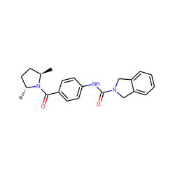 C[C@@H]1CC[C@@H](C)N1C(=O)c1ccc(NC(=O)N2Cc3ccccc3C2)cc1 ZINC000166913019