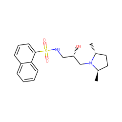 C[C@@H]1CC[C@@H](C)N1C[C@@H](O)CNS(=O)(=O)c1cccc2ccccc12 ZINC000028891812