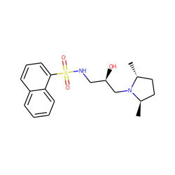 C[C@@H]1CC[C@@H](C)N1C[C@H](O)CNS(=O)(=O)c1cccc2ccccc12 ZINC000028891769