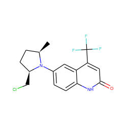 C[C@@H]1CC[C@H](CCl)N1c1ccc2[nH]c(=O)cc(C(F)(F)F)c2c1 ZINC000014968220