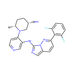 C[C@@H]1CC[C@H](N)CN1c1ccncc1Nc1ncc2ccc(-c3c(F)cccc3F)nn12 ZINC000144140928