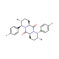 C[C@@H]1CC[C@H]2C(=O)N3[C@@H](CC[C@@H](C)[C@@H]3c3ccc(Br)cc3)C(=O)N2[C@@H]1c1ccc(Br)cc1 ZINC000008035775