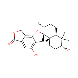 C[C@@H]1CC[C@H]2C(C)(C)[C@H](O)CC[C@]2(C)[C@@]12Cc1c(O)cc3c(c1O2)COC3=O ZINC000033505431