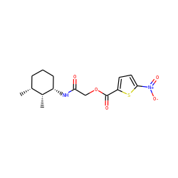 C[C@@H]1CCC[C@H](NC(=O)COC(=O)c2ccc([N+](=O)[O-])s2)[C@@H]1C ZINC000005020845