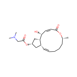 C[C@@H]1CCCC=C[C@@H]2C[C@H](OC(=O)CN(C)C)C[C@@H]2[C@H](O)C=CC(=O)O1 ZINC000254019958