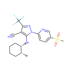 C[C@@H]1CCCC[C@@H]1Nc1c(C#N)c(C(F)(F)F)nn1-c1ccc(S(C)(=O)=O)cn1 ZINC000028565738