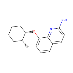 C[C@@H]1CCCC[C@@H]1Oc1cccc2ccc(N)nc12 ZINC000028383633