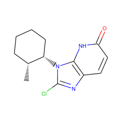 C[C@@H]1CCCC[C@@H]1n1c(Cl)nc2ccc(=O)[nH]c21 ZINC000118271416