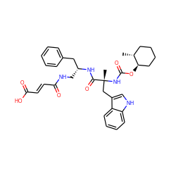 C[C@@H]1CCCC[C@H]1OC(=O)N[C@](C)(Cc1c[nH]c2ccccc12)C(=O)N[C@H](CNC(=O)/C=C/C(=O)O)Cc1ccccc1 ZINC000027644798